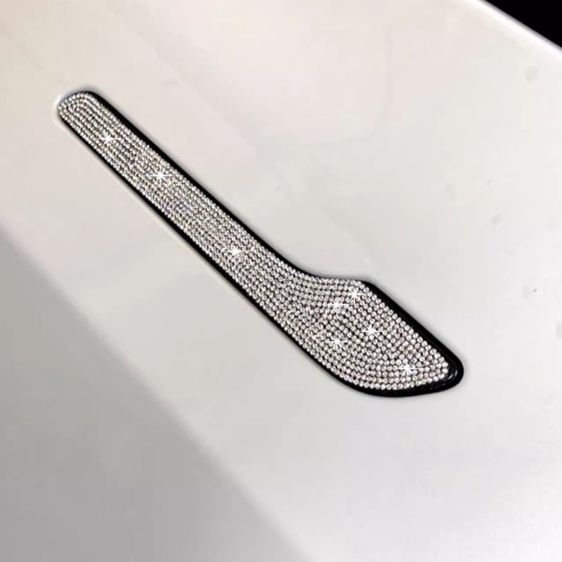 Cross-border exclusive for Tesla Tesla Model 3 door sticker door handle modification diamond decoration sticker