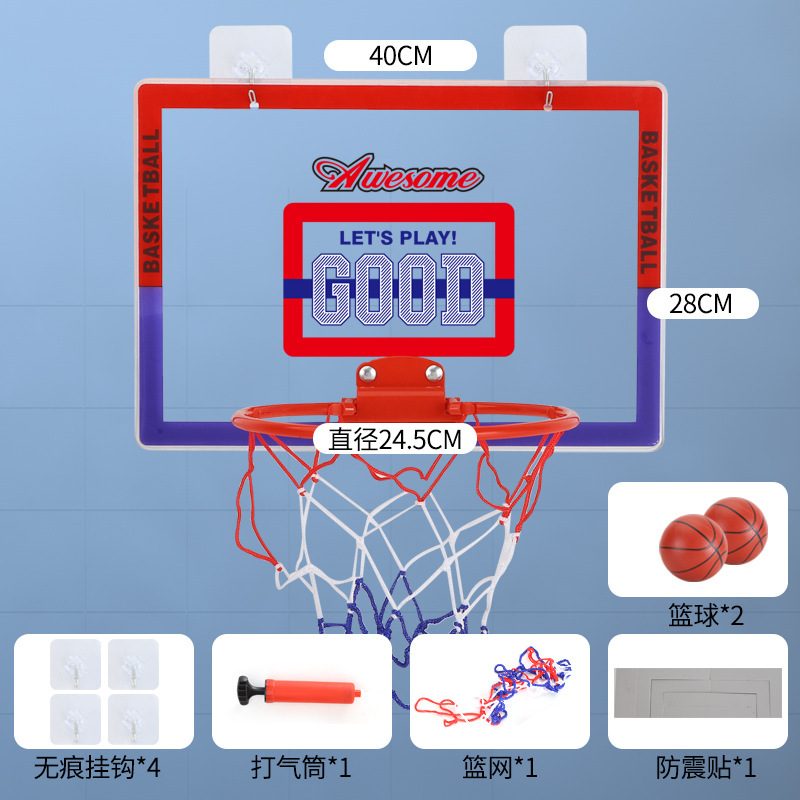 Transfronterizo de acrílico para niños de baloncesto plegable sin punzonado tablero transparente colgante canasta deportiva juguete de tiro