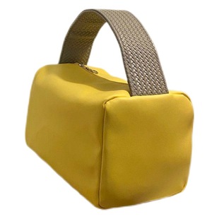 Portable New Candy Color Leather Large Capacity Cosmetic Bag Storage Bag Square Finishing Bag Cosmetic Portable Wash Bag
