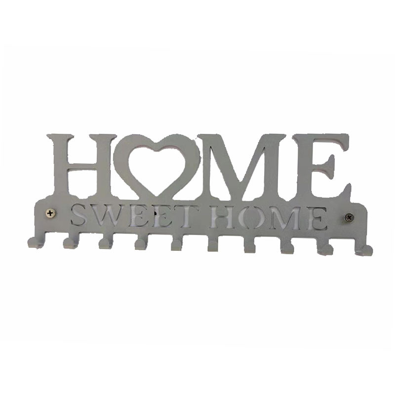 Amazon nuevo hierro HOGAR creativo clave gancho de perforación libre de almacenamiento rack toalla gancho fila gancho puede ser fijo