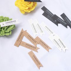 Mimi DIY Scented Candle Decoration Rectangular Kraft Paper Fish Tail Flag English Letter Label Hang Tag 