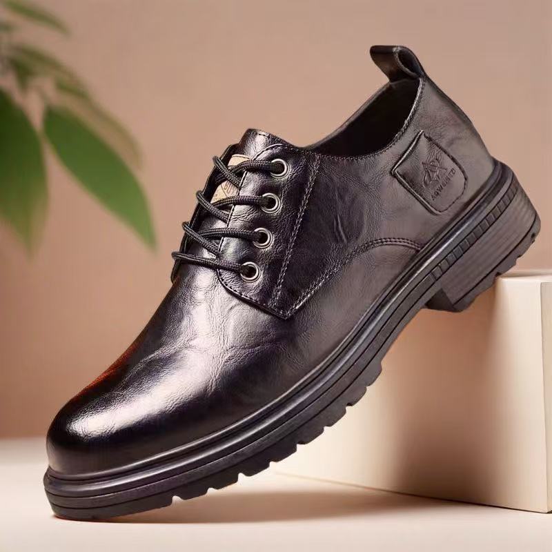 Herren Martin Halbschuhe Britischer Stil Retro Leder Freizeitschuh_voghion.com