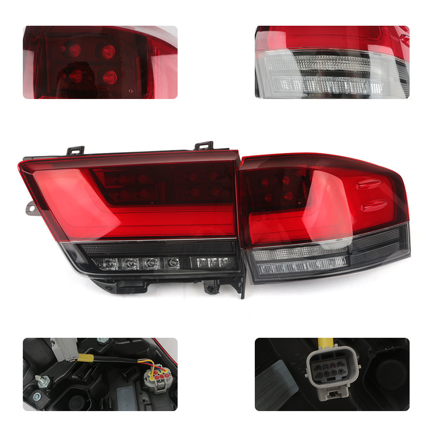 21-24 LAND Cool Road Ze luz trasera LC300 alta luz de freno LED luz trasera de marcha atrás luz trasera semiabsamble cubierta de luz