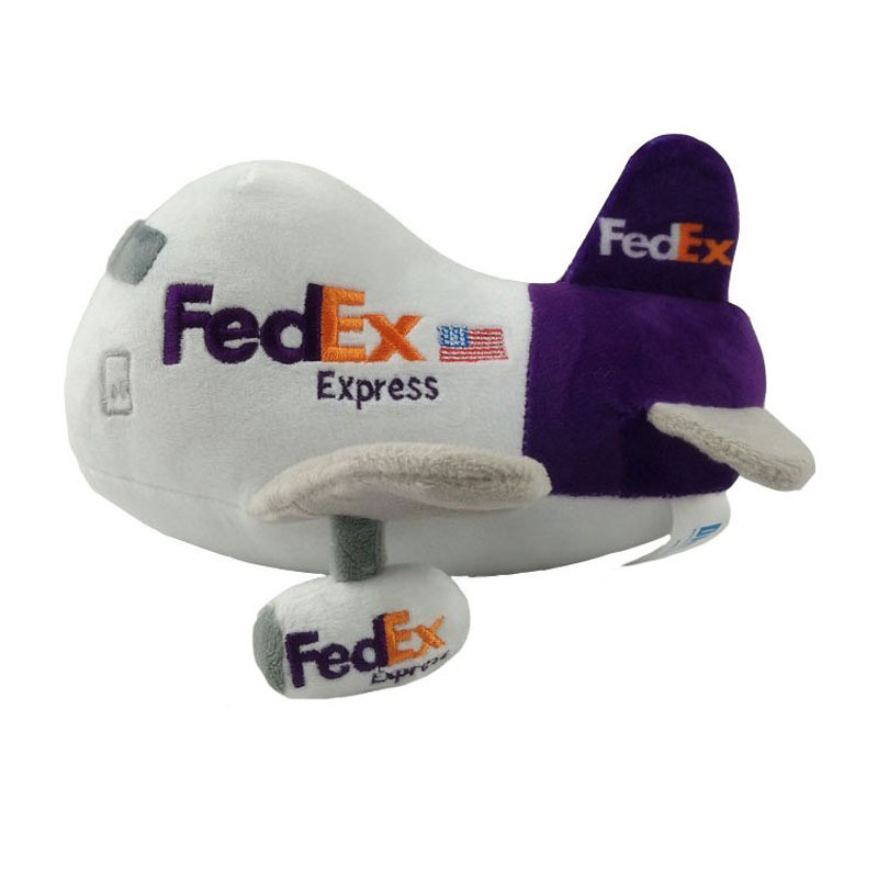 跨境新款毛绒飞机公仔联邦客机玩偶航模飞机玩具航空广告吉祥物