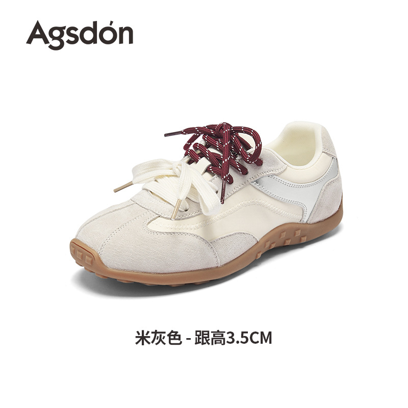 Auge Lion Denmeillard marrón zapatos de entrenamiento para mujeres 2025 nuevo verano con suela gruesa retro Gump zapatos casuales