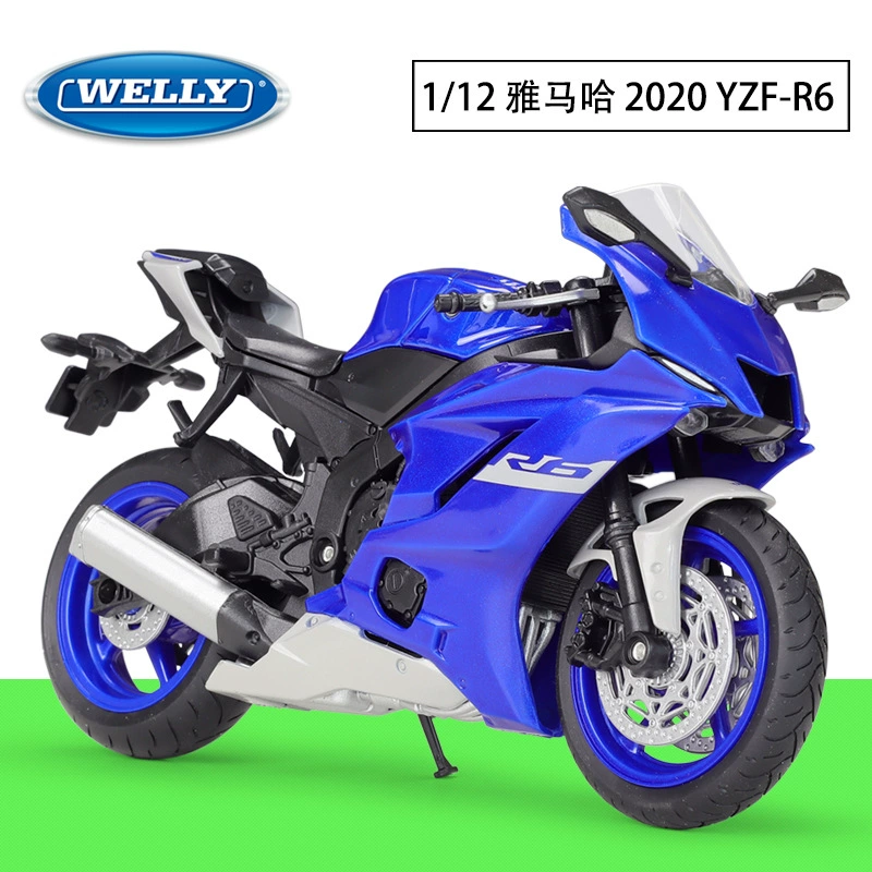 WELLY Yamaha, металлический мотоцикл, реалистичный мини-фигурный масштаб 1:12, 2020