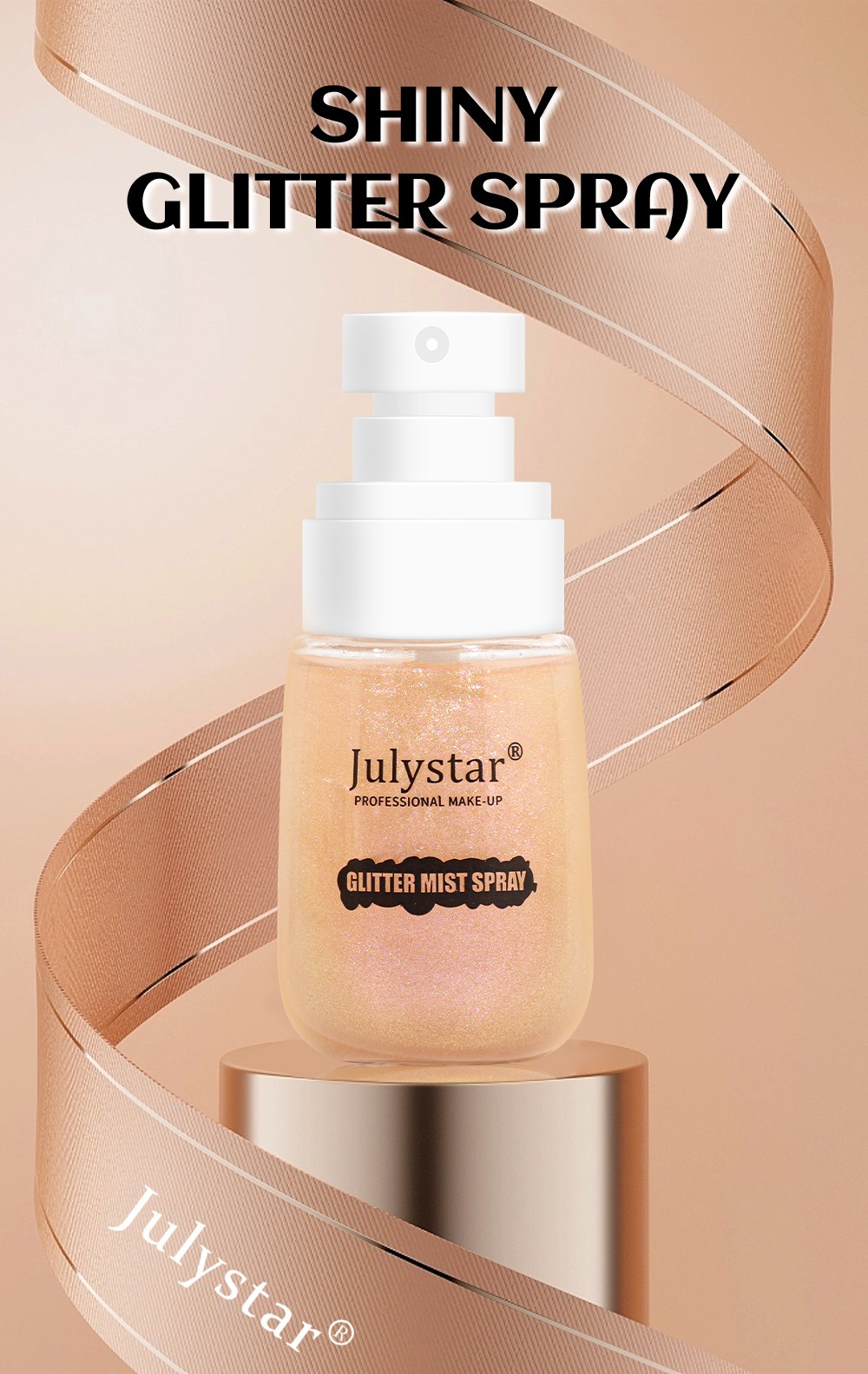 Wholesale of cross-border makeup facial contouring, brightening and highlighter, long-lasting waterproof and sweat-proof, natural body highlighter spray Specification drawing