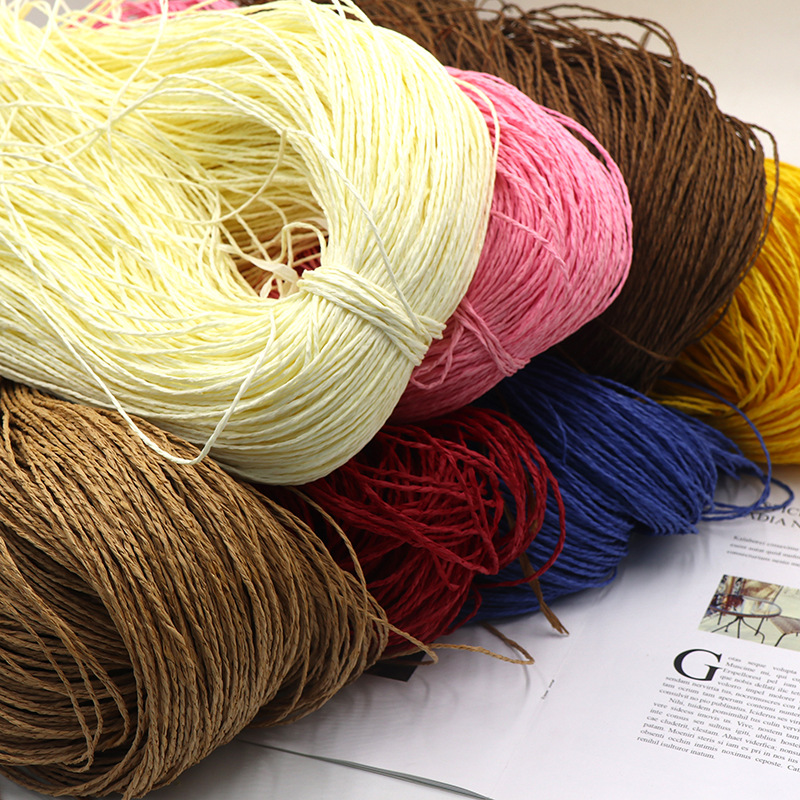 1.5-2mm双股拉菲草纸绳 幼儿学生手工DIY 包装捆绑绳 吊牌草绳