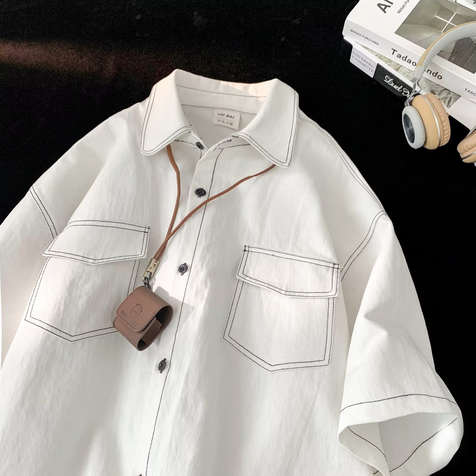 Japanese retro summer small design trend shirt