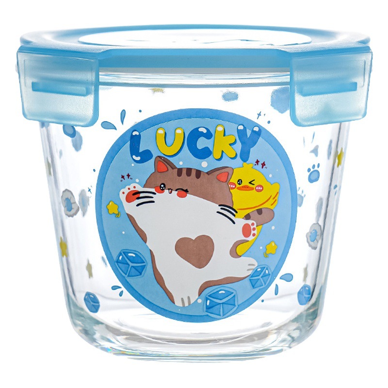 Tazón de sopa de gran capacidad caja de almuerzo de trabajador de oficina con tapa caja Bento horno microondas calefacción tazón de vidrio especial caja de almuerzo de aislamiento