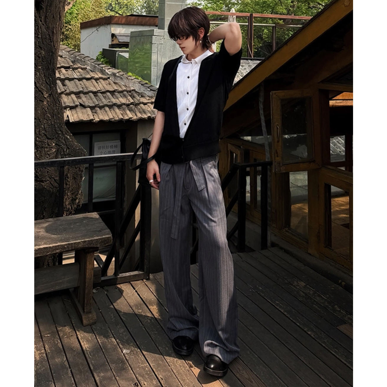 Camisas de polo de manga corta de estilo antiguo, camisetas de punto masculinas falsas de dos piezas, camisetas de hielo, camisetas de verano, fábrica transfronteriza al por mayor