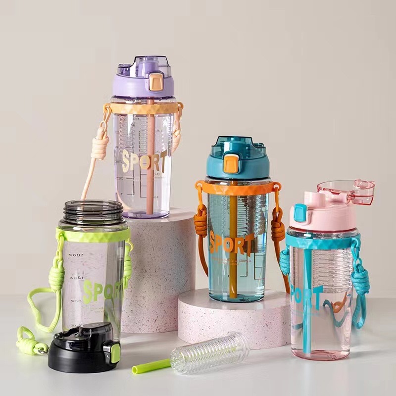 Taza de té de verano de flores de niñas de gran capacidad taza de agua deportiva de fitness hervidor de agua taza de paja taza espacial portátil