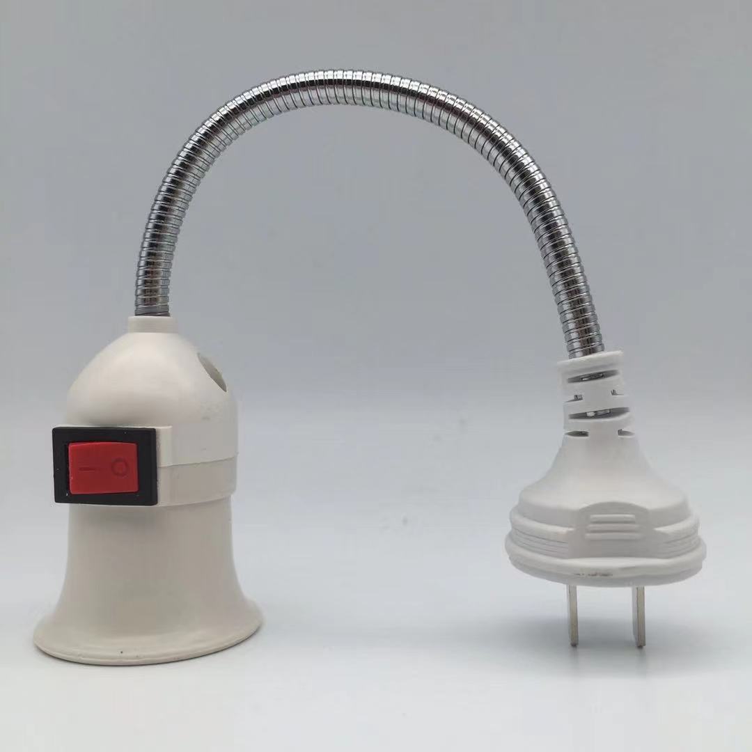 Factory direct sales of two-prong plugs, universal 360-degree plugs with independent switches, flexible hoses, E27 screw base lamp holders and sockets.