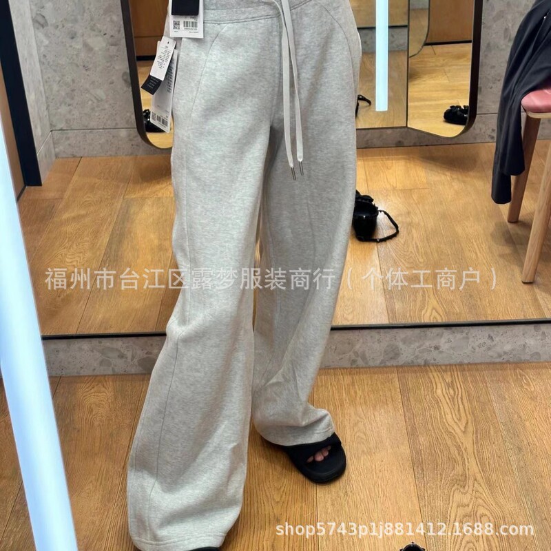 Lulu Original Scuba Sweatpants Mid-Waist Loose Yoga Pants Wide-Leg Pants Sports Casual Fleece-Lined Long Pants for Women Lulu Original Scuba Sweatpants Mid-Waist Loose Yoga Pants Wide-Leg Pants Sports Casual Fleece-Lined Long Pants for Women