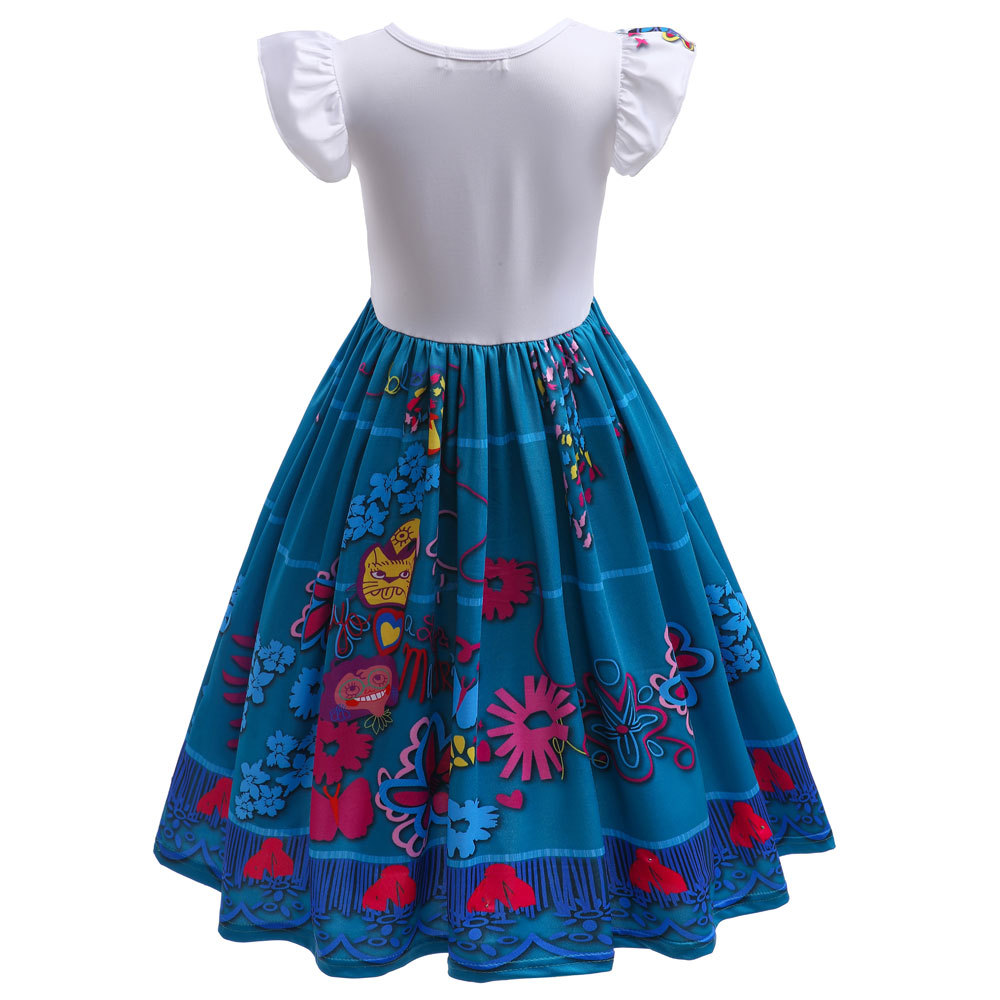 Fashion Flower Printing Spandex Polyester Girls Dresses display picture 50