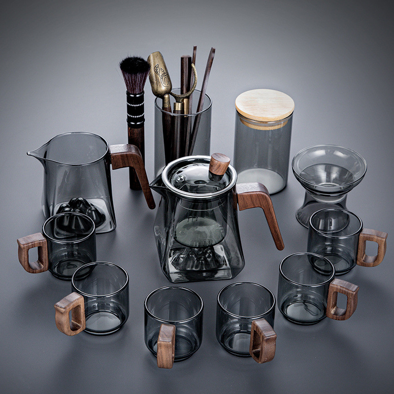 담배재 11개(관산냄비) 나무컵 + 다도 + 차캔