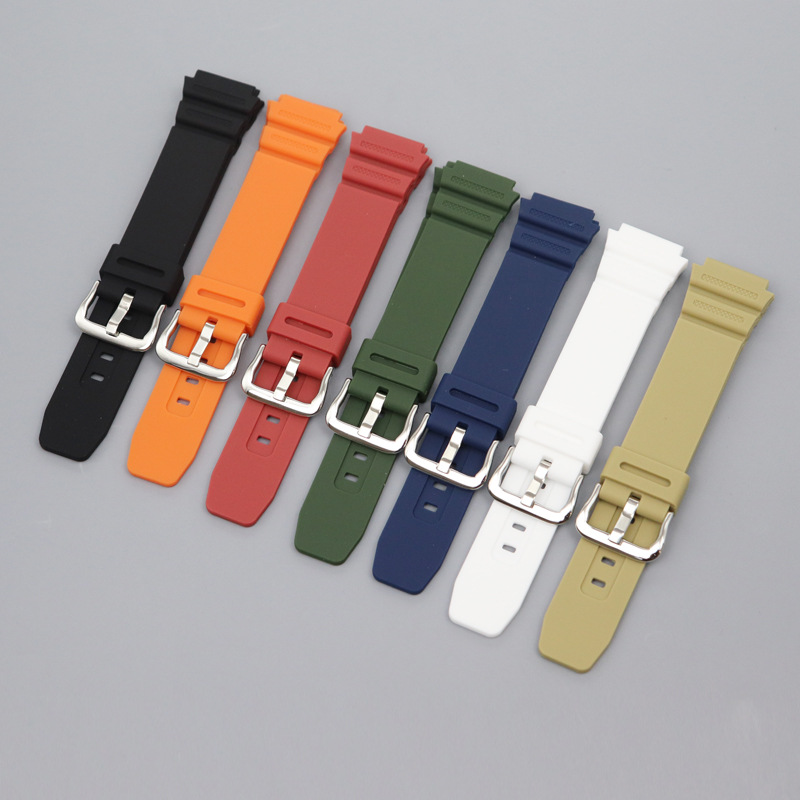 Adaptación Casio correa de reloj AE - 1200 SGW400 F - 108 W - 218 correa de silicona de bloque pequeño 18mm