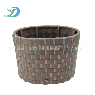 Gaoding Hotel Leather Pattern Imitation Rattan Towel Basket Fashion High-grade Light Luxury Hand-woven Dirty Clothes Basket