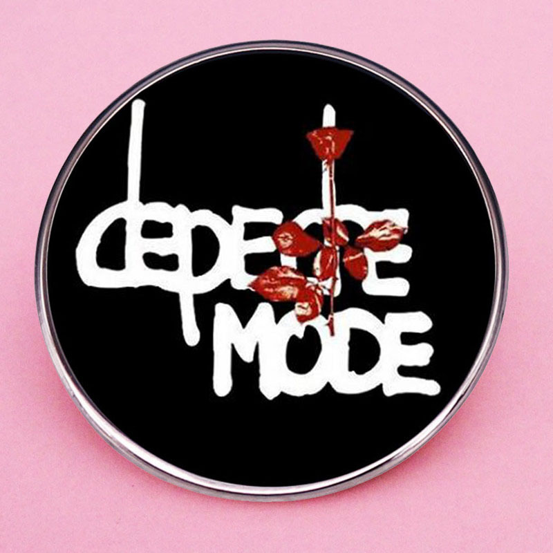 트렌디 한 밴드 브로치 로즈 음악 앨범 핀 배지 금속 합금 배지 액세서리