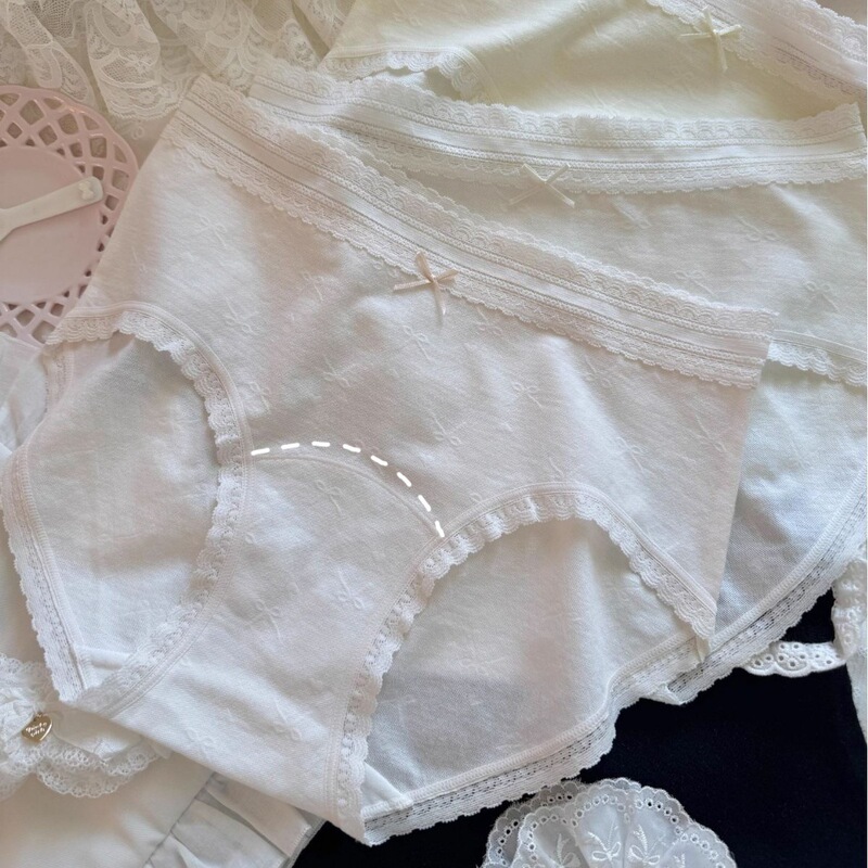10A Antibacterial Girl Pure Desire Extended Crotch Pure Cotton Hip-Covering Soft Breathable Skin-Friendly Girls Underwear Ladies 2025
