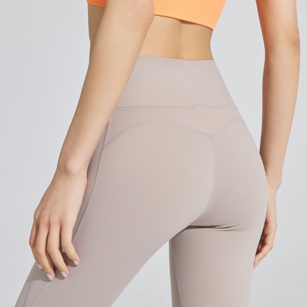 New High Waist Hip-lifting Warm Shaping Yoga V Waist Slimming No T Line Sports Tight Hip Pants Running Fitness Pants