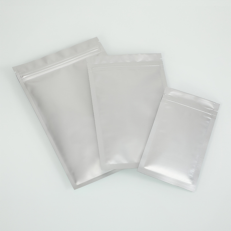 純鋁箔袋茶葉自封袋平底錫紙袋枸杞食品包裝袋拉鏈袋廠家批發