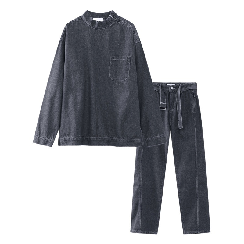 Mtlclothes ropa de Hombre | 2022 otoño nuevo estilo coreano ins moda Marca Diseño casual Denim traje hombres