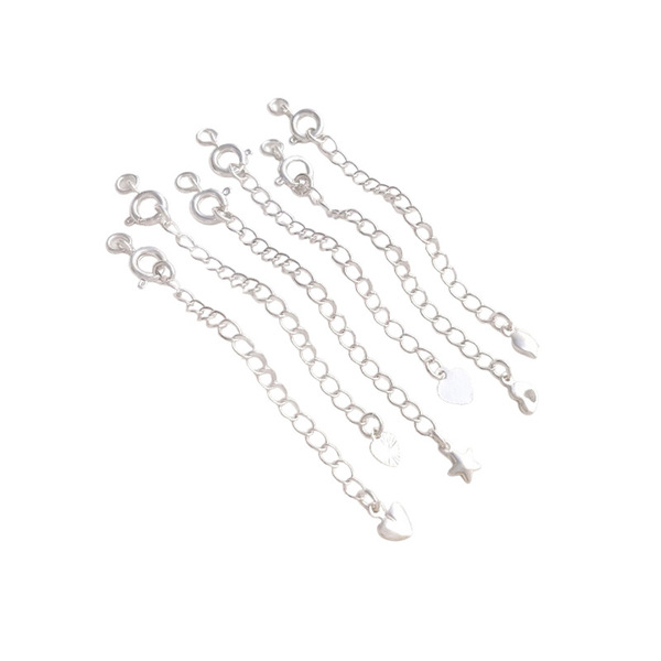 Silver spring buckle tail chain Copper thick silver -plating…