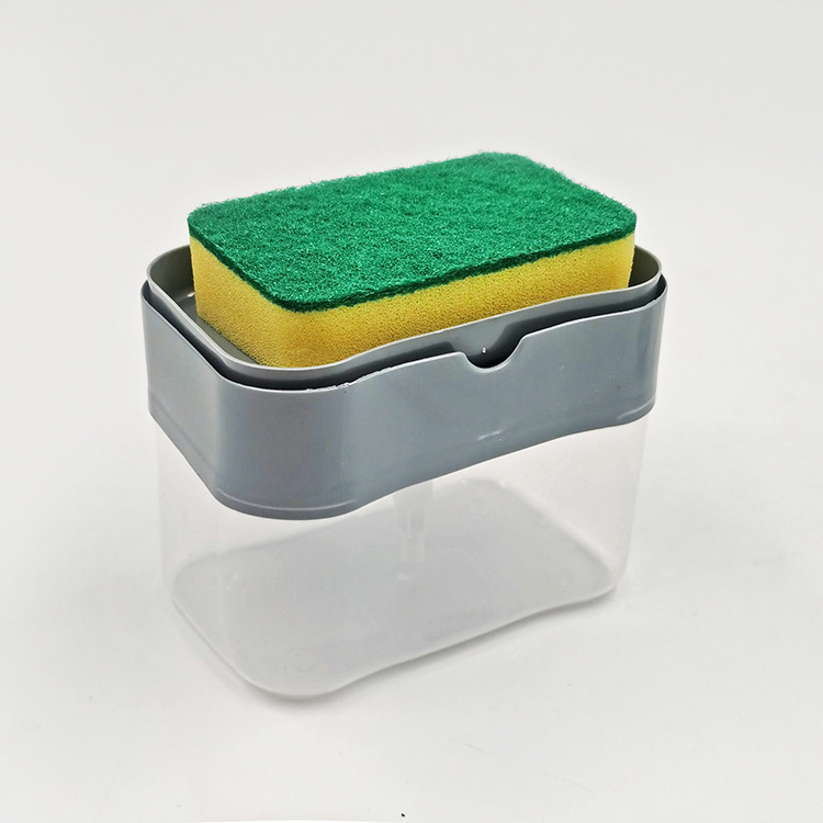 Cepillo de cocina caja de detergente líquido dispensador automático de líquido tipo de prensa caja de salida de líquido automático estropajo plato cepillo caja de jabón image 4