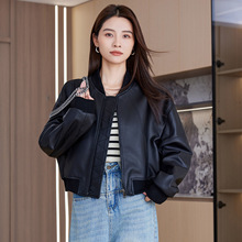 2025秋冬新款外套女装皮衣短款小个子复古百搭棒球机车皮夹克韩版