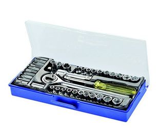 Factory direct 40-piece hardware tool combination set sleeve Rod ratchet wrench batch head with car household