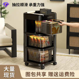 小推车置物架家用生活物品收纳车零食落地卧室床头抽屉收纳分层架