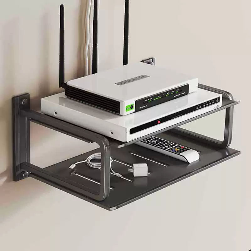 ✅ Настенный держатель для ТВ-приставки и Wi-Fi маршрутизатора, компактная полка без перекрытия, бренд