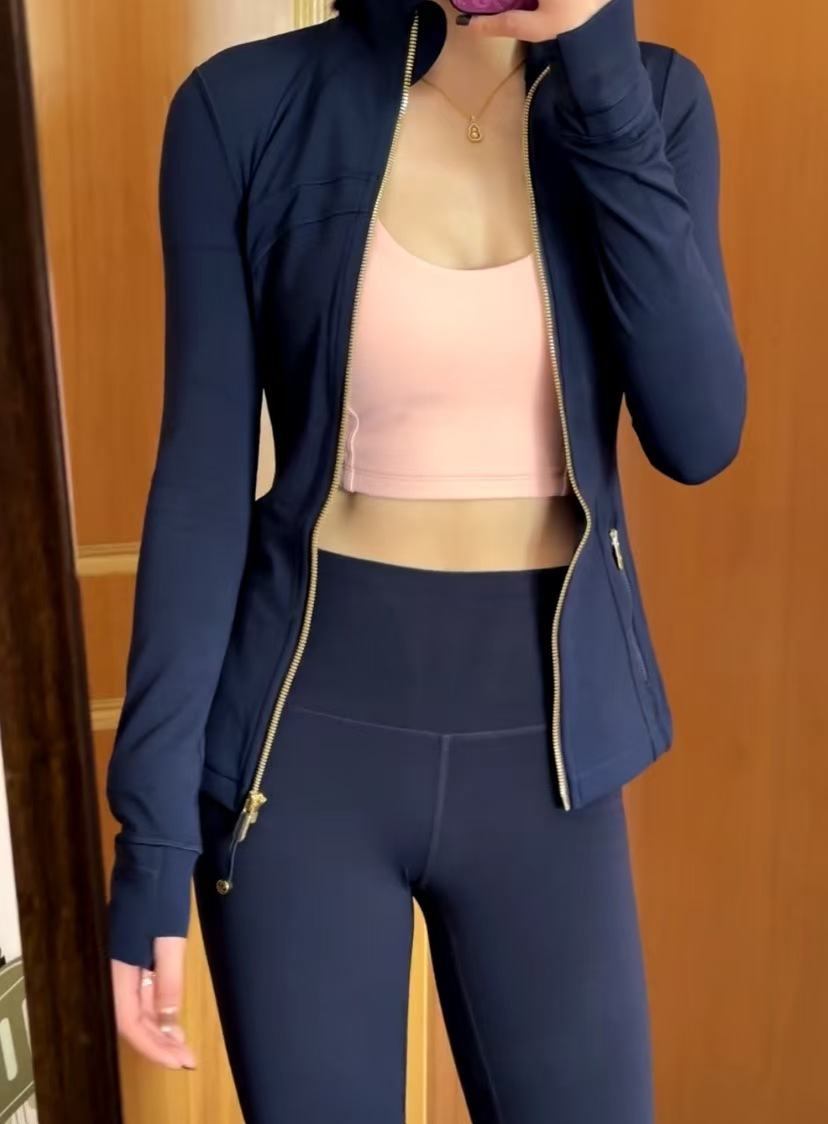 골드 지퍼 네이비 재킷