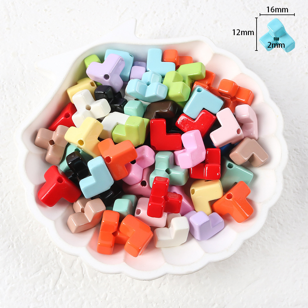 17# spliced oblique hole square beads