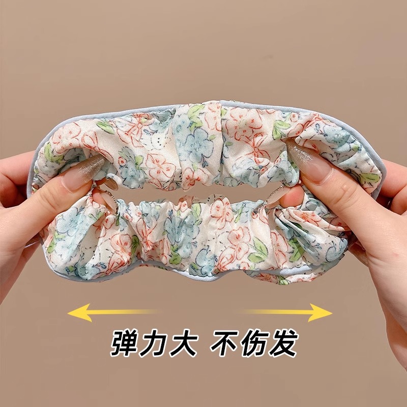 Lindo lazo para el cabello del intestino grueso floral para niños, niña no lastima el cabello, cuerda para la cabeza, cuerda para la cabeza, niña, banda elástica de cola de caballo alta