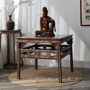 Incense Table External Sticks Teeth Incense Table for Table Eight Immortals Table Dining Table Square Table Solid Wood Chinese Antique Ming and Qing Classical