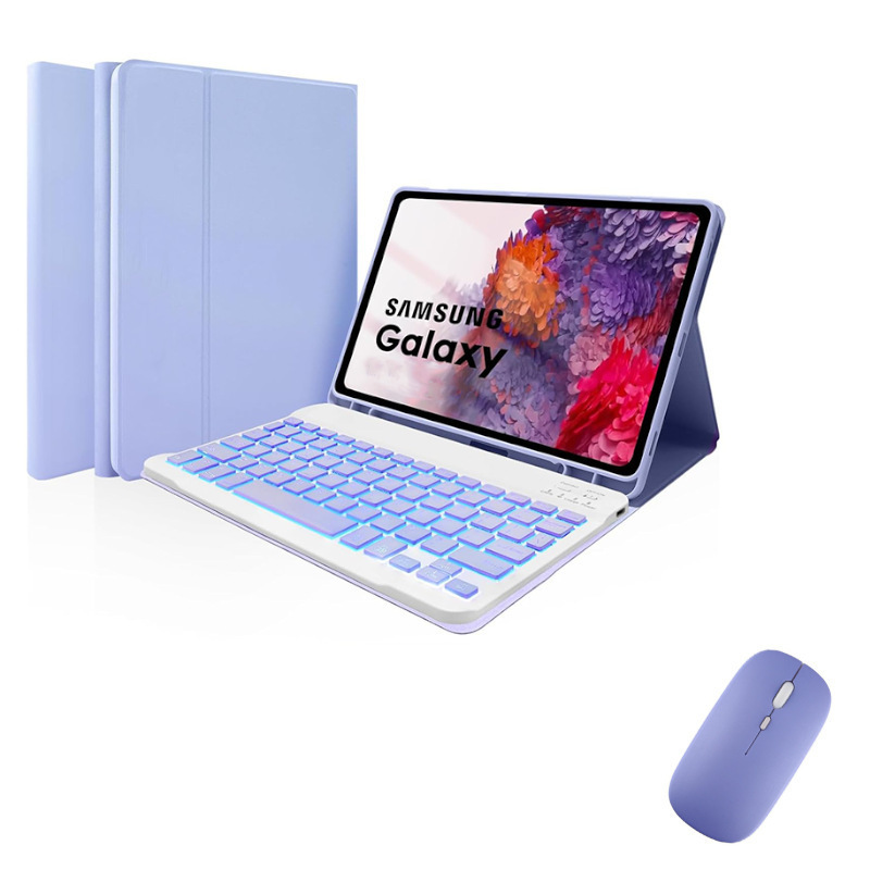 适用三星Tab S6Lite10.4英寸七彩背光蓝牙键盘笔槽皮套P625保护壳|undefined