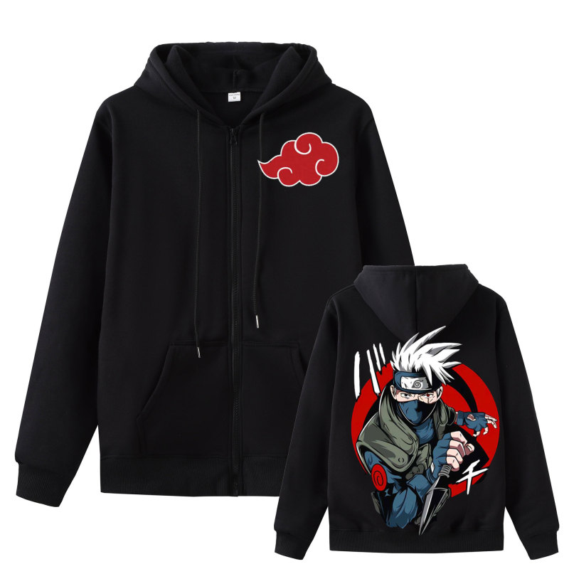 Naruto Akatsuki Printed Zip-Up Hoodie for Men and Women, American Street Style Hoodie, Naruto Sports Jacket Naruto Akatsuki Printed Zip-Up Hoodie for Men and Women, American Street Style Hoodie, Naruto Sports Jacket