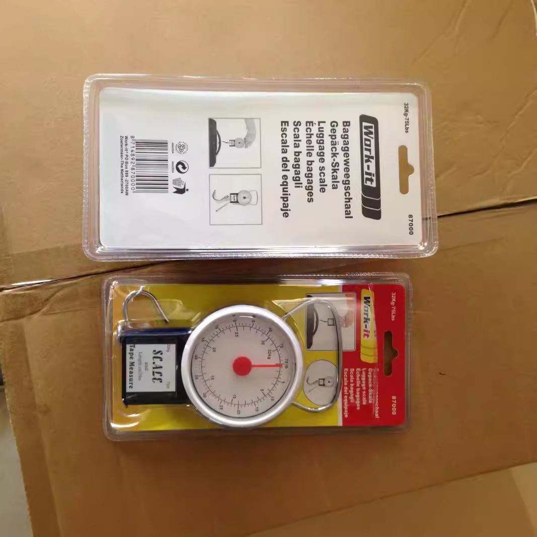 2024 nueva escala de pesca de tarjeta 32kg con escala de primavera de cinta escala de equipaje escala mecánica