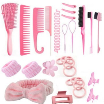 Brazo de cabello, tocado, arco, tocado, cepillo de lavado de cabello, botella de pulverización continua, peinado de cabello de cola, peinado de cabello hueco