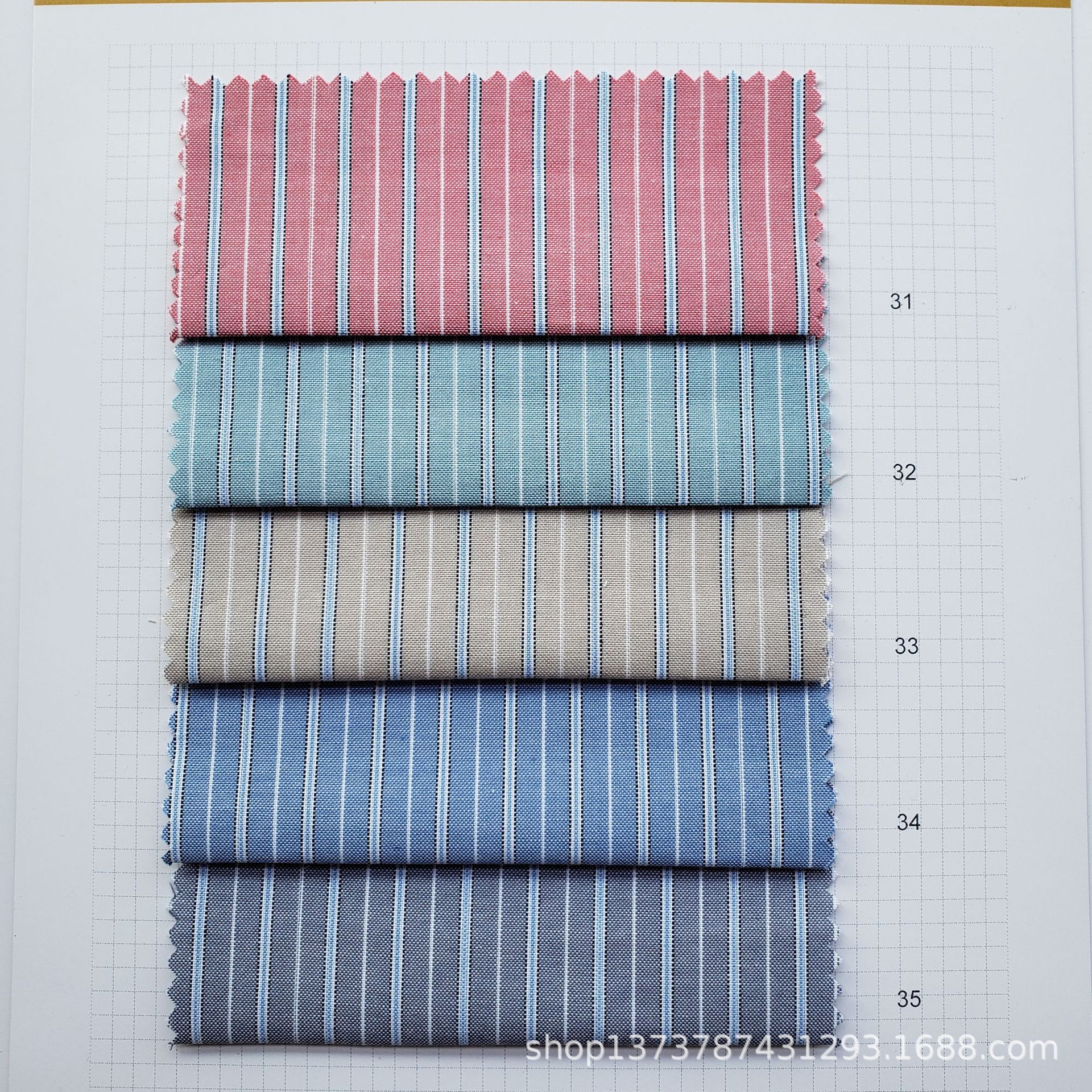 现货供应 新款全棉牛津纺 色织条纹布 春夏男装衬衫服装面料