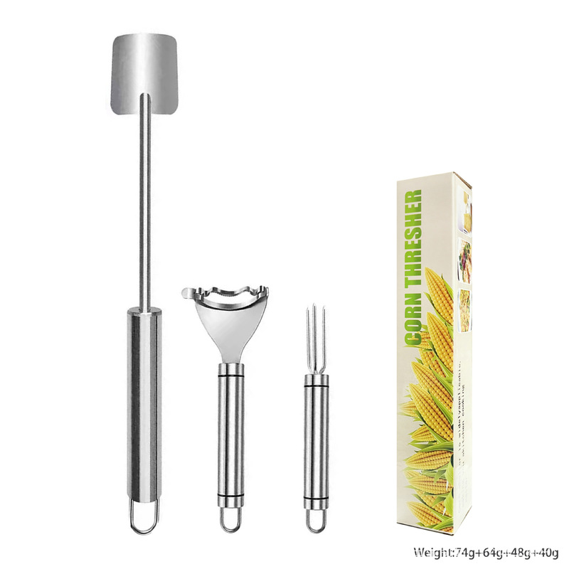 Corn Scraper Stainless Steel Corn Peeler Convenient Tool for Threshing and Separating Corn, Household Kitchen Peeler