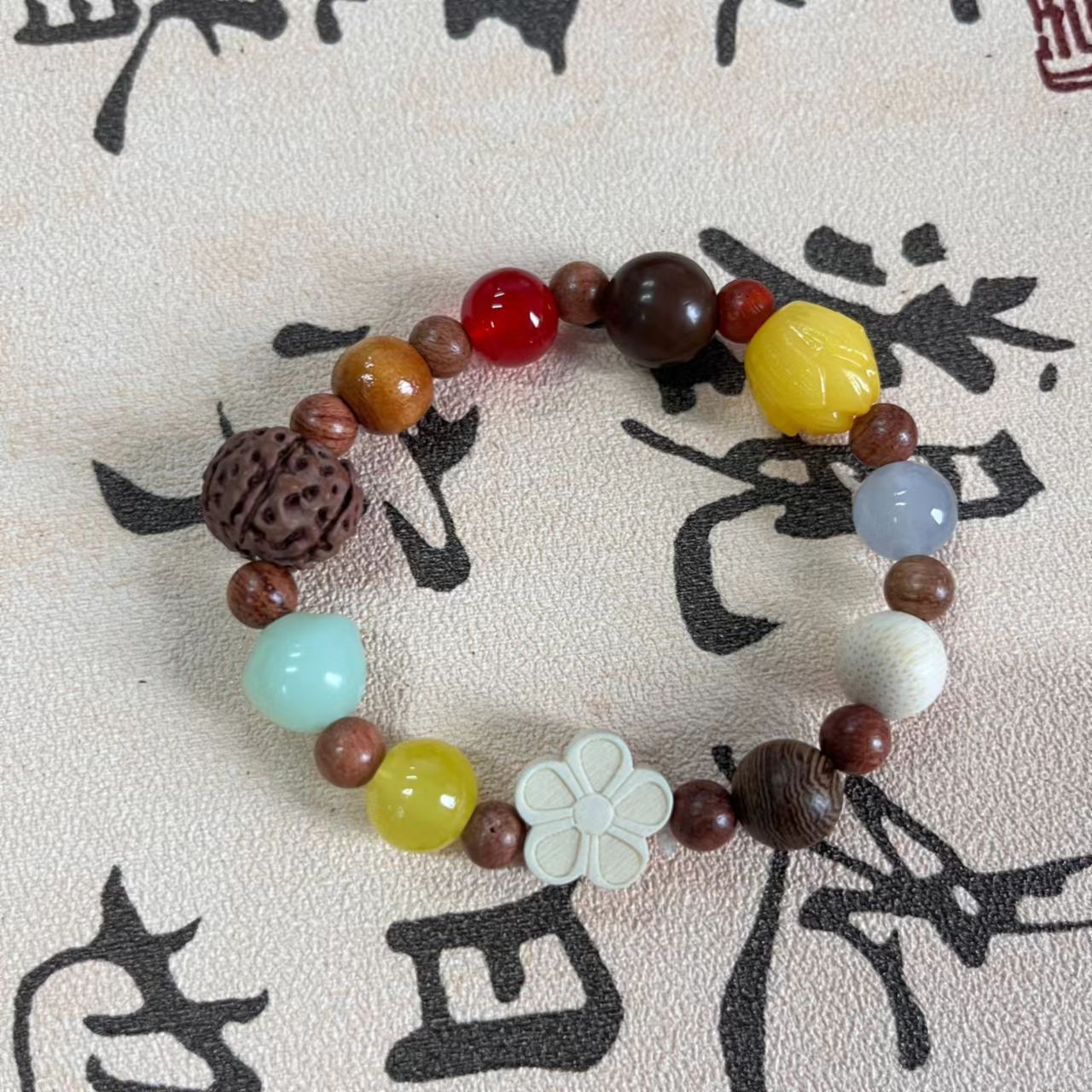 The high school entrance examination wishes to be no. 1 to pass the examination. students will string their hands ashore with good luck gifts bodhi to accompany lucky things.