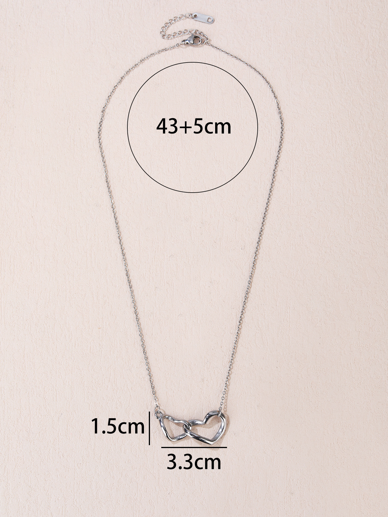 Simple Style Heart Shape Titanium Steel Plating Necklace_colorza_4