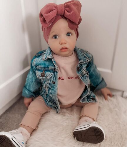 European and American new baby hats double-layer large bow pleated baby hooded hats newborn children Indian hats wholesale