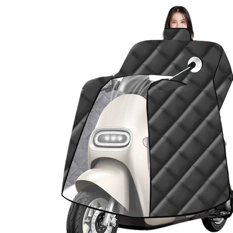 Windproof winter electric car, keep warm trench coat