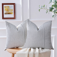 斑马条纹拼接抱枕套家中客厅简约现代枕套卧室沙发靠垫抱枕套现货