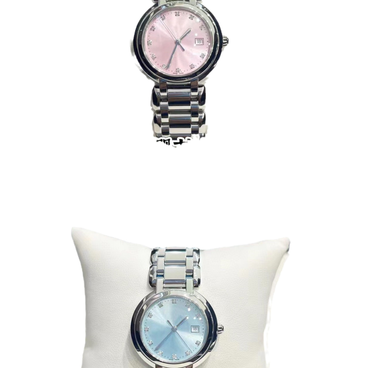 Zhanxi Romantische Qinhuai Sakura Ice Blue Heart Moon Serie Rosa Zifferblatt Damenuhr_voghion.com