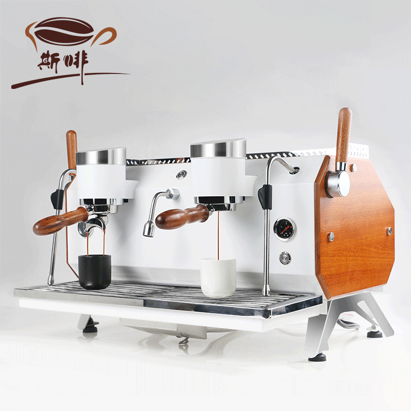 Máquina de café profesional comercial semiautomática KS535 Máquina de café espresso especial para cafetería de doble cabezal